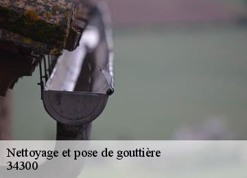 Nettoyage et pose de gouttière  34300