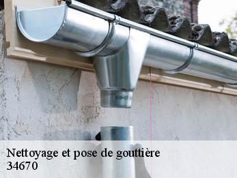 Nettoyage et pose de gouttière 34670