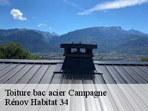 Toiture bac acier  campagne-34160 Rénov Habitat 34 