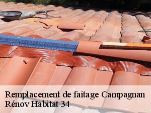 Remplacement de faitage  campagnan-34230 Rénov Habitat 34 