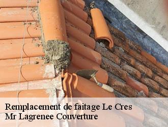 Remplacement de faitage le-cres-34920 Mr Lagrenee Couverture