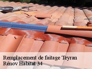Remplacement de faitage  teyran-34820 Rénov Habitat 34 